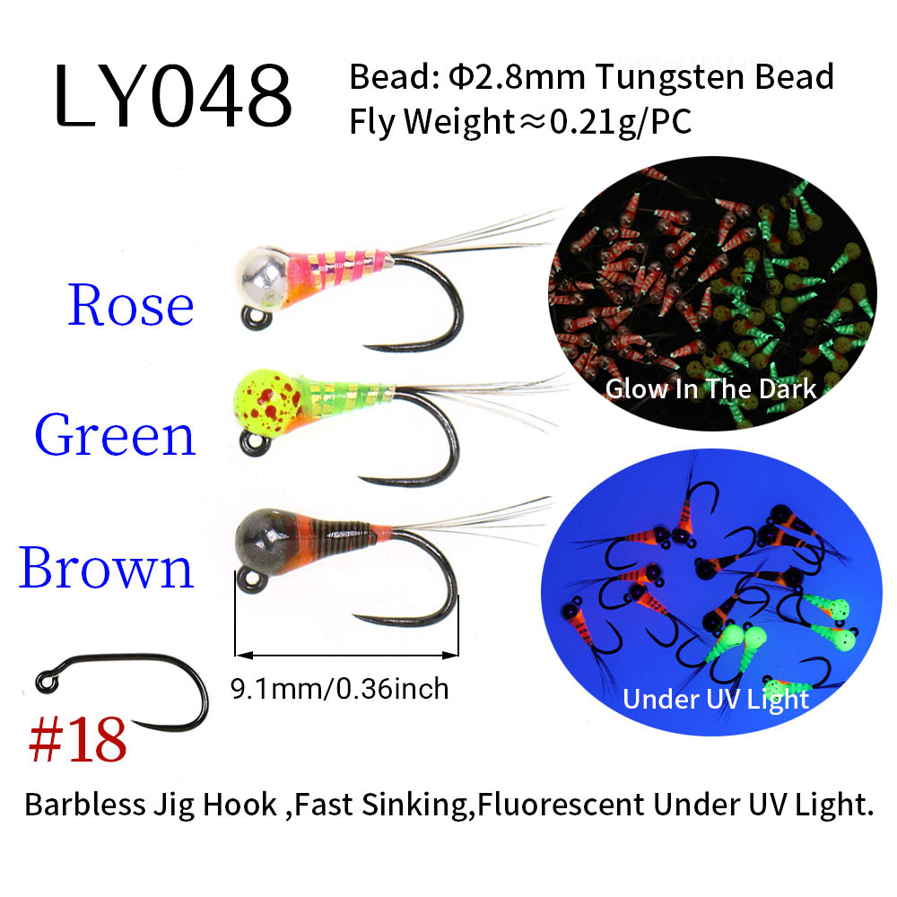 6PCS Fast Sinking Perdigon Eur - Fishing Hook Barbless reseña y precio