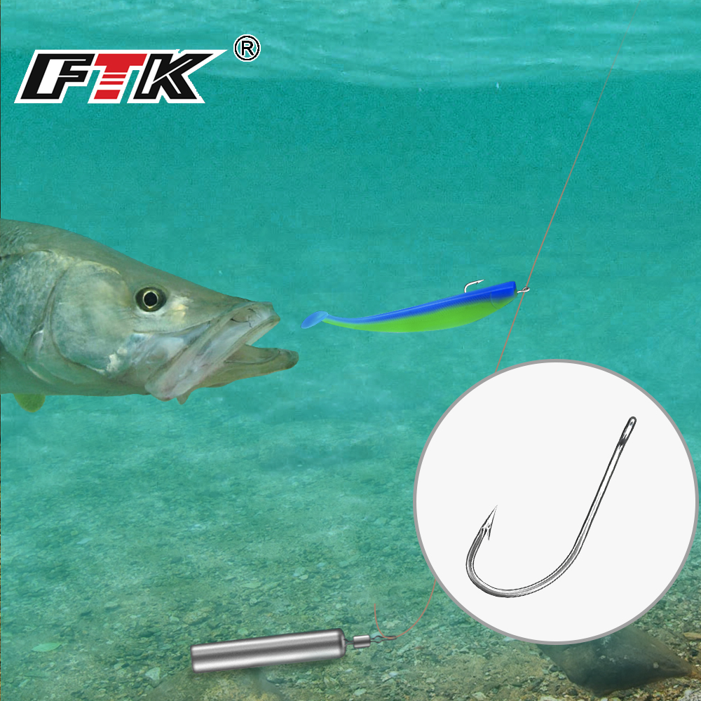 FTK Fishing Hooks 1-10#50PCS 1 - Fishing Hook Offset reseña y precio