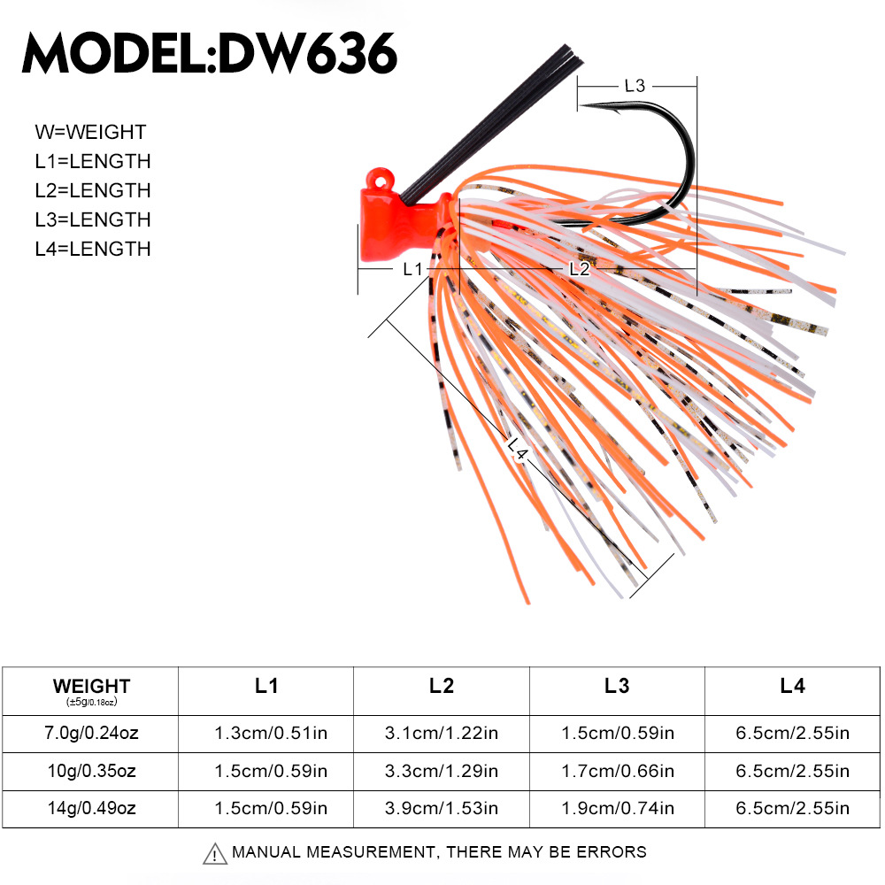 7G 10G 14G Jig Hook Fishing Lu - Fishing Hook Weedless reseña y precio