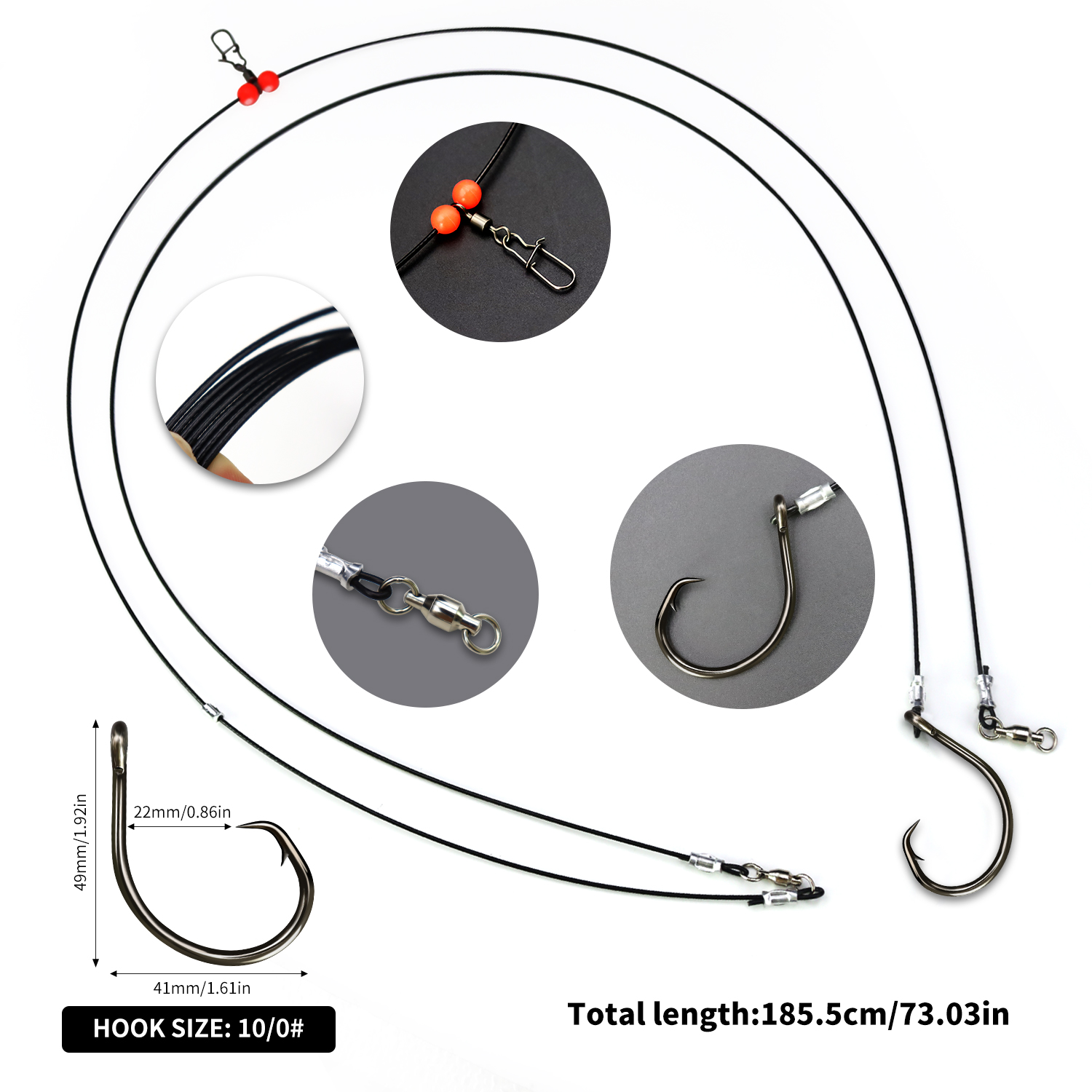 ZYZHE 1pc Sea Fishing Rigs Wit - Fishing Hook Circle reseña y precio