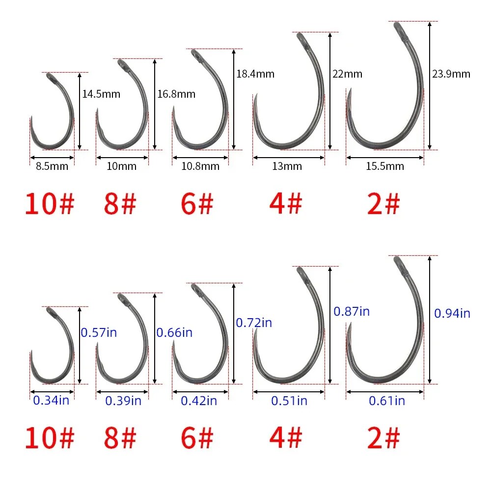 Hirisi 50pcs Coating High Carb - Fishing Hook Barbless reseña y precio