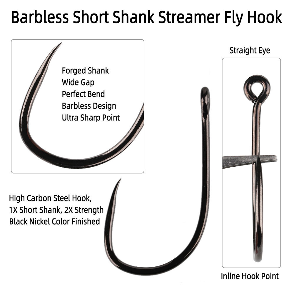 20pcs #1 1/0 2/0 3/0 4/0 5/0 S - Fishing Hook Barbless reseña y precio